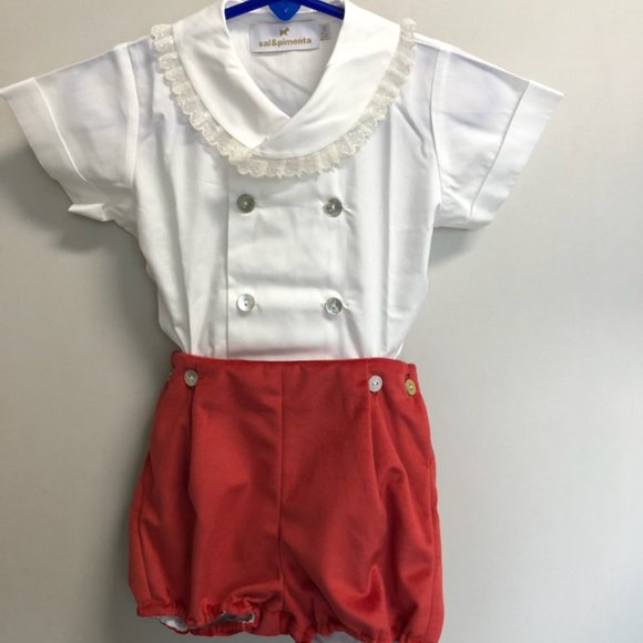 NWOT Sal & Pimenta Red Velvet Set Size 12 months